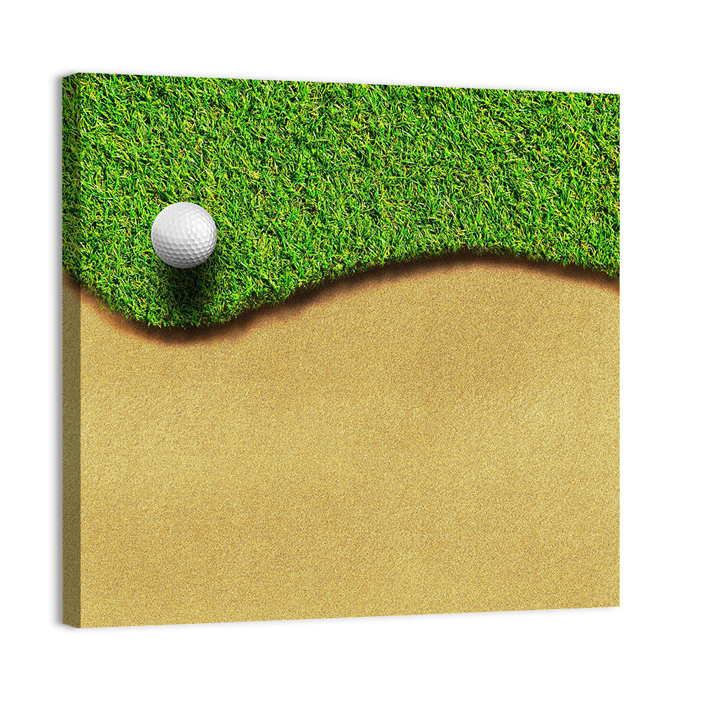 Golf Ball on Bunker Edge Wall Art