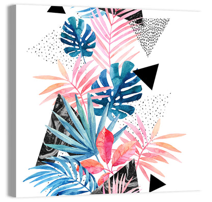 Watercolor Tropical Leaves Wall Art