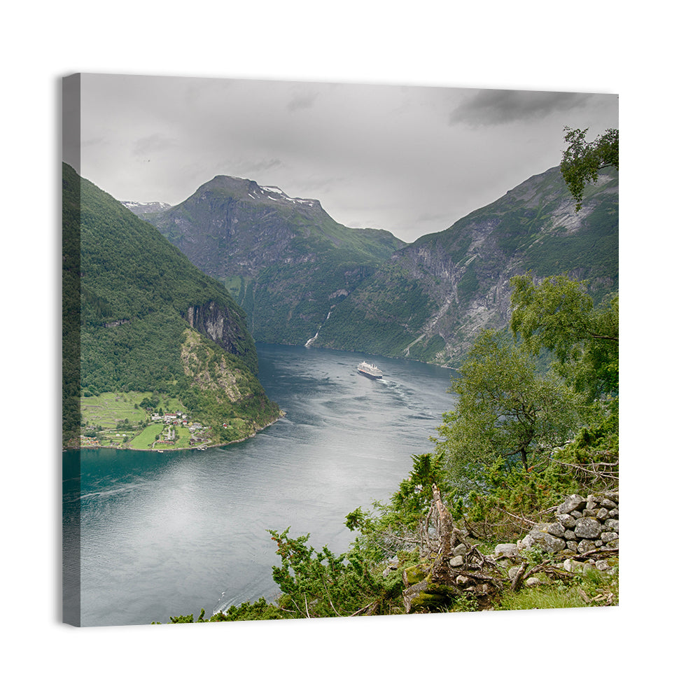 Geirangerfjord with Cruise Ship Wall Art
