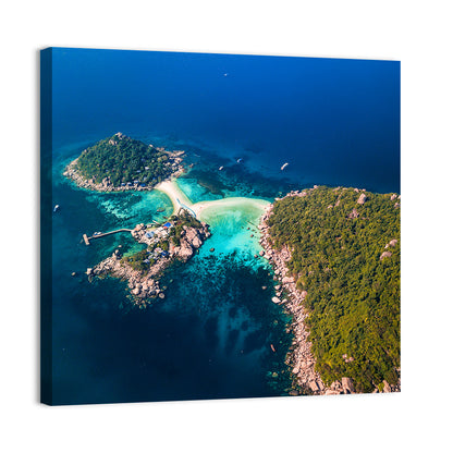 Koh Nang Yuan Aerial View Wall Art