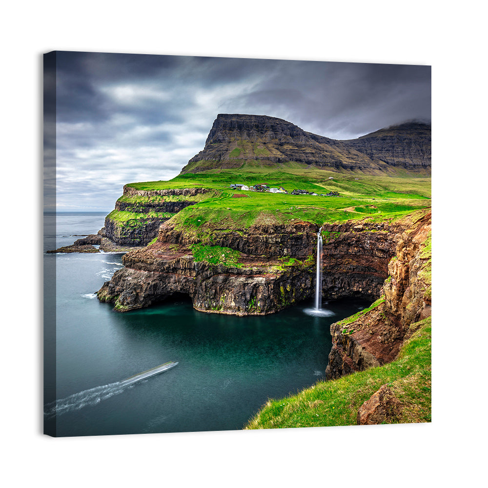 Múlafossur Waterfall, Gásadalur Wall Art