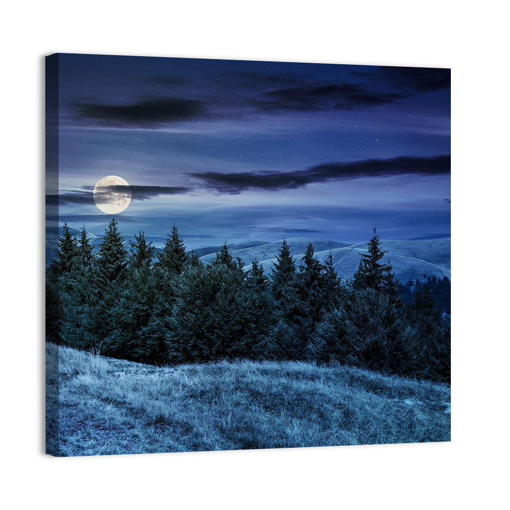 Moonlit Svydovets Ridge Wall Art