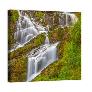 Waterfall In Val D'Aosta Italy Wall Art