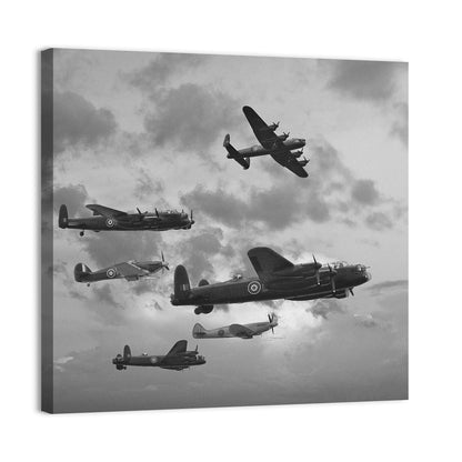 Lancaster Bombers in Formation Wall Art