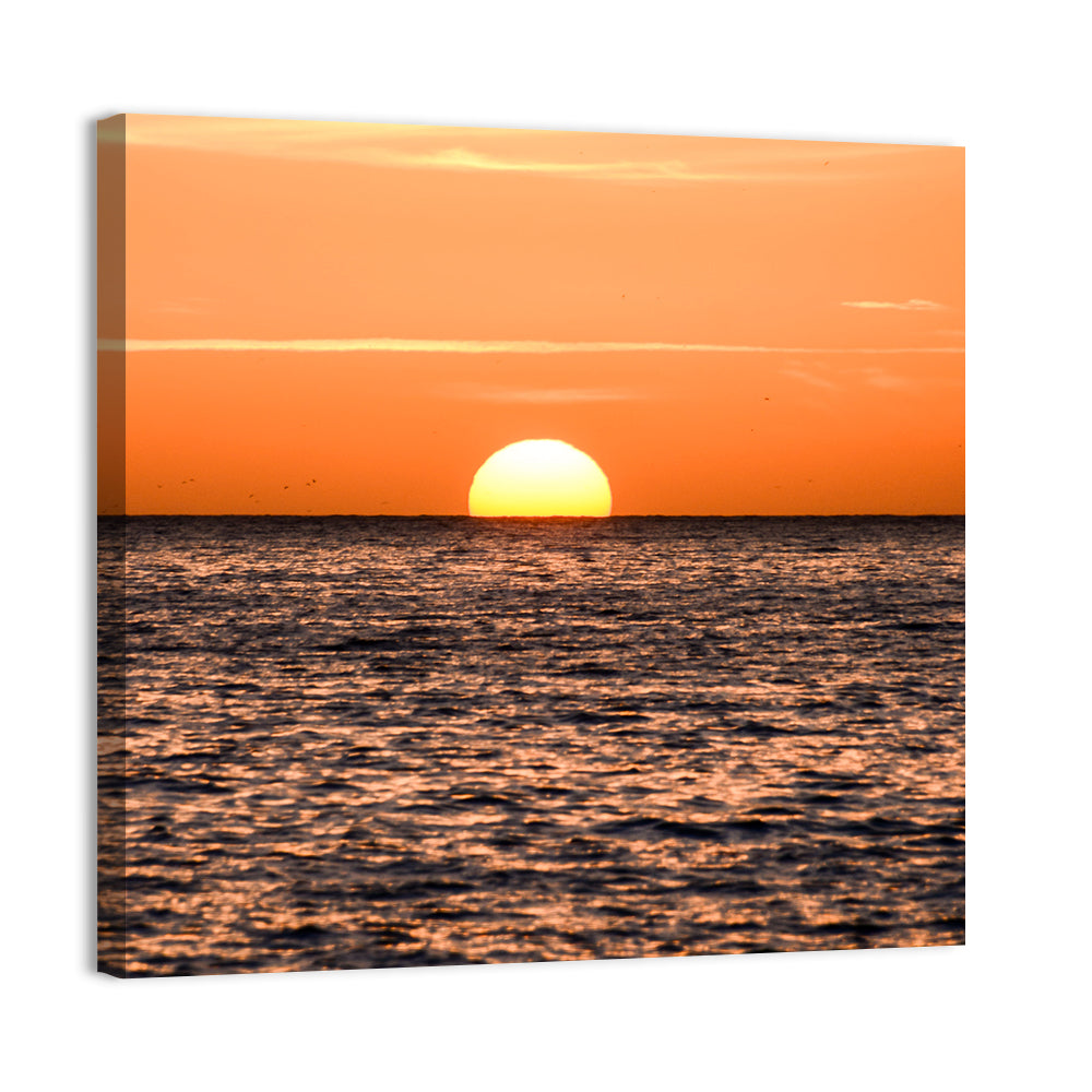 Sunset Over Open Ocean Wall Art