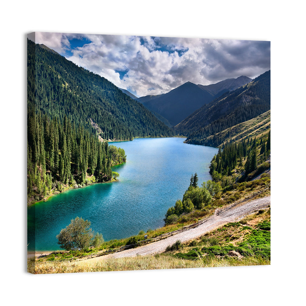 High Mountain Lake Kolsai In Kazakhstan Wall Art