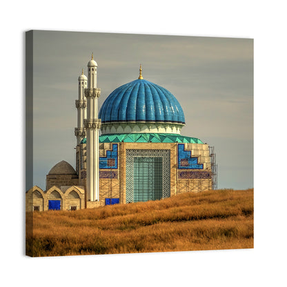 Blue Domed Mosque in Turkistan Wall Art