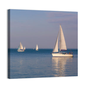 Lake Balaton With Sailboats Wall Art