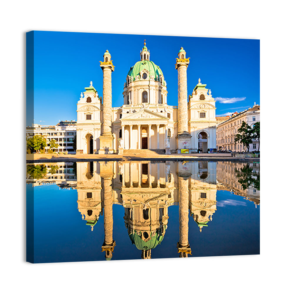 Karlskirche with Reflecting Pool Wall Art