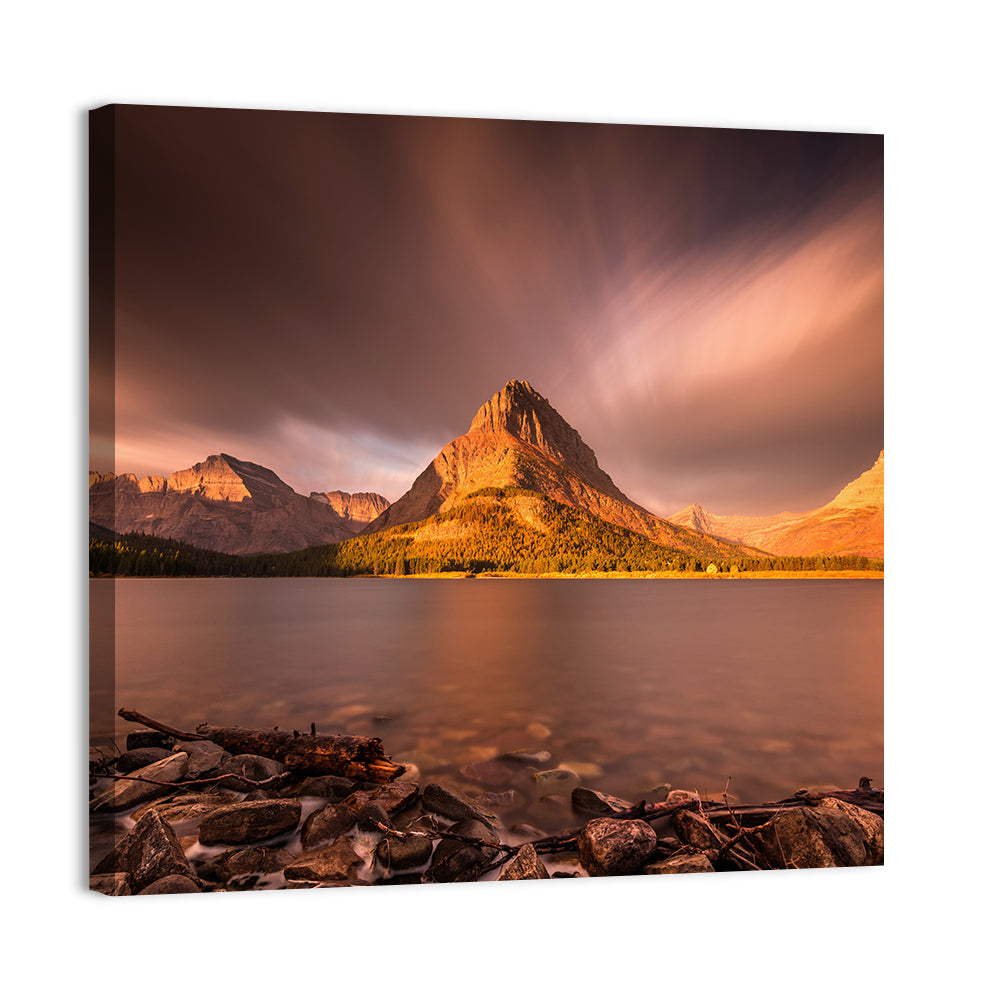 Mount Grinnell Golden Sunrise Wall Art