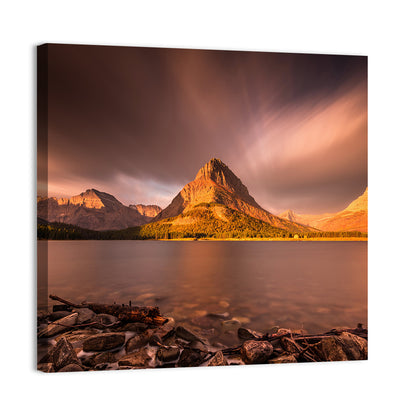 Mount Grinnell Golden Sunrise Wall Art