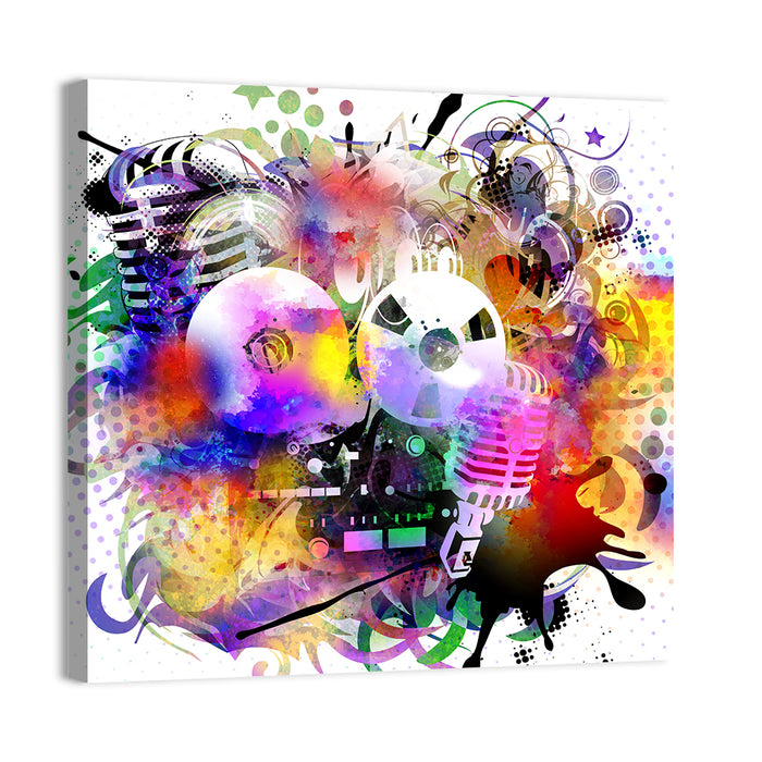 Glamour Music Pop Wall Art as a canvas print
