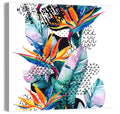 Bird of Paradise Floral Texture Wall Art