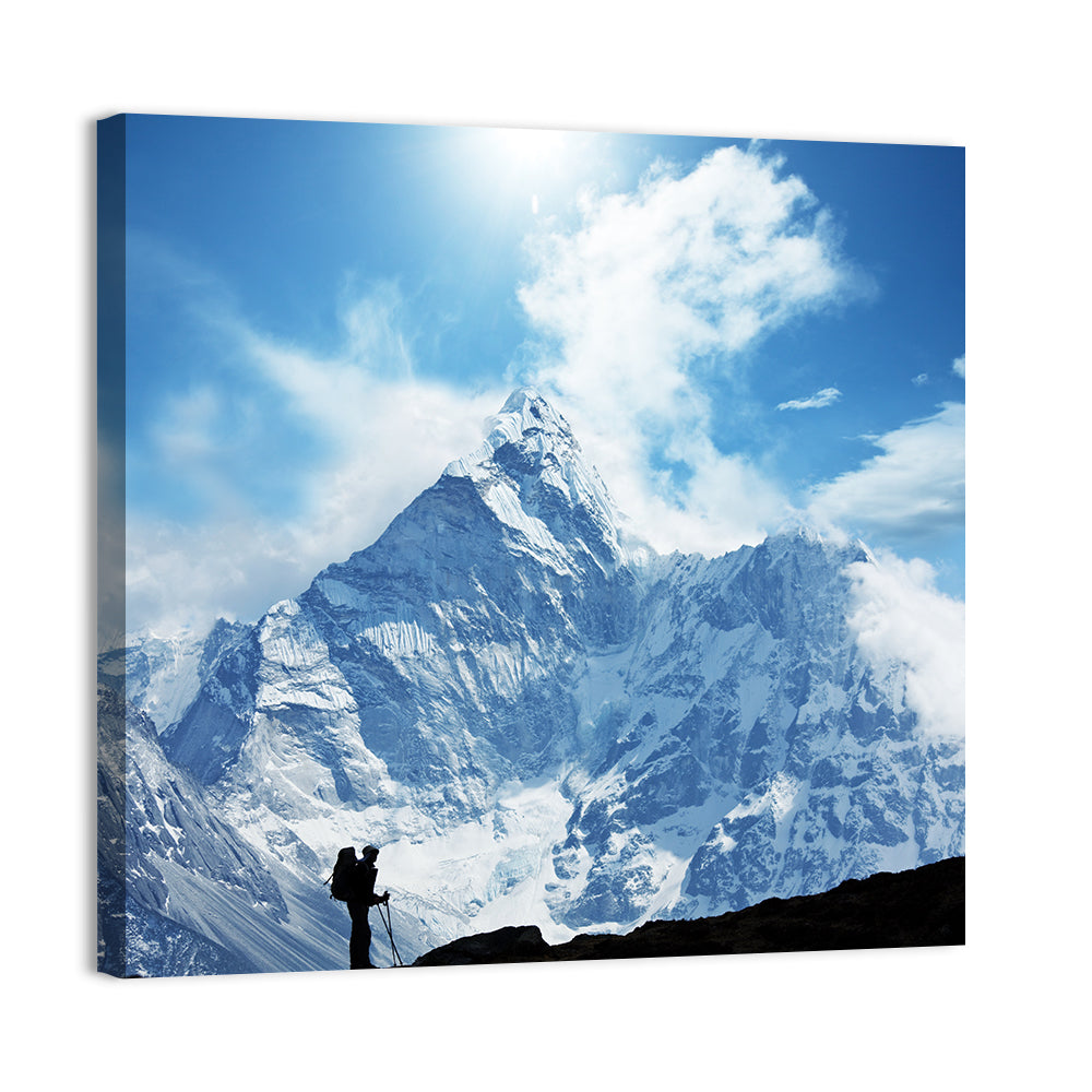 Himalayan Climber Silhouette Wall Art