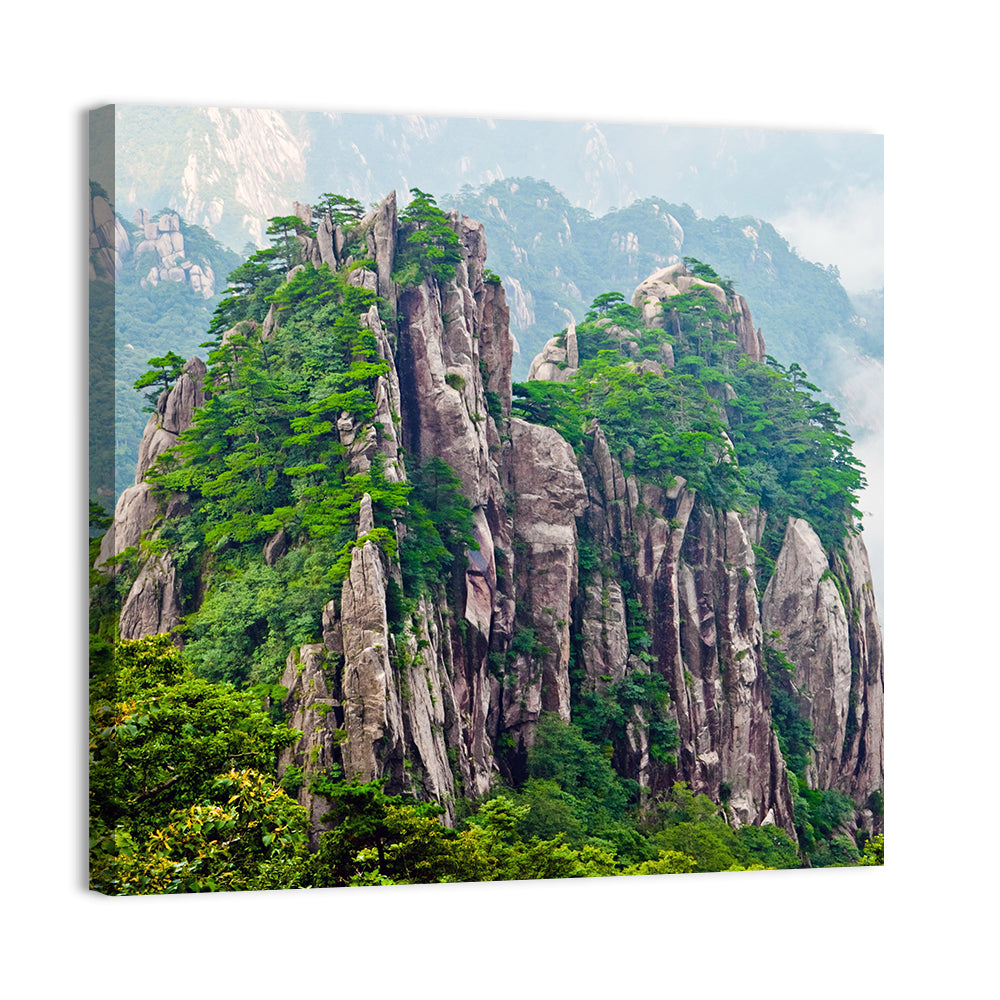 Mount Huangshan Misty Peaks Wall Art