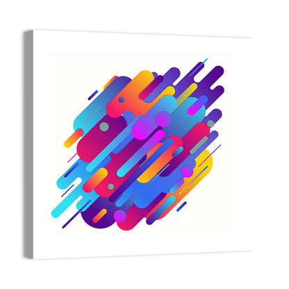 Diagonal Geometric Color Study Wall Art
