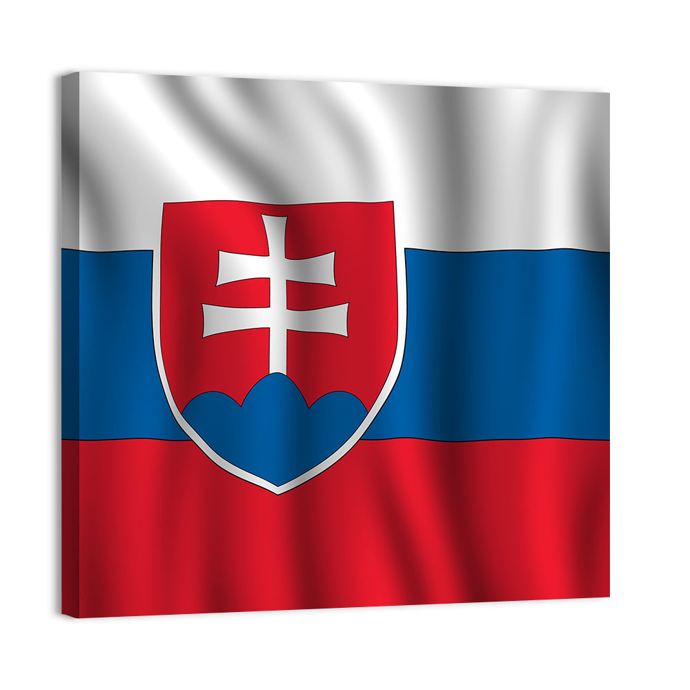 Slovak Flag with Heraldic Shield Wall Art