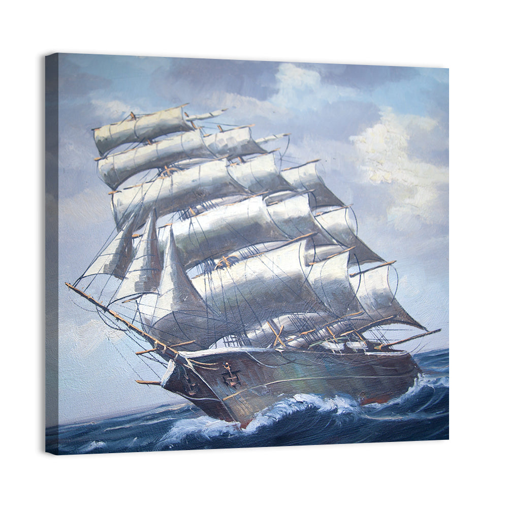 Antique Sailing Ship at Sea Wall Art