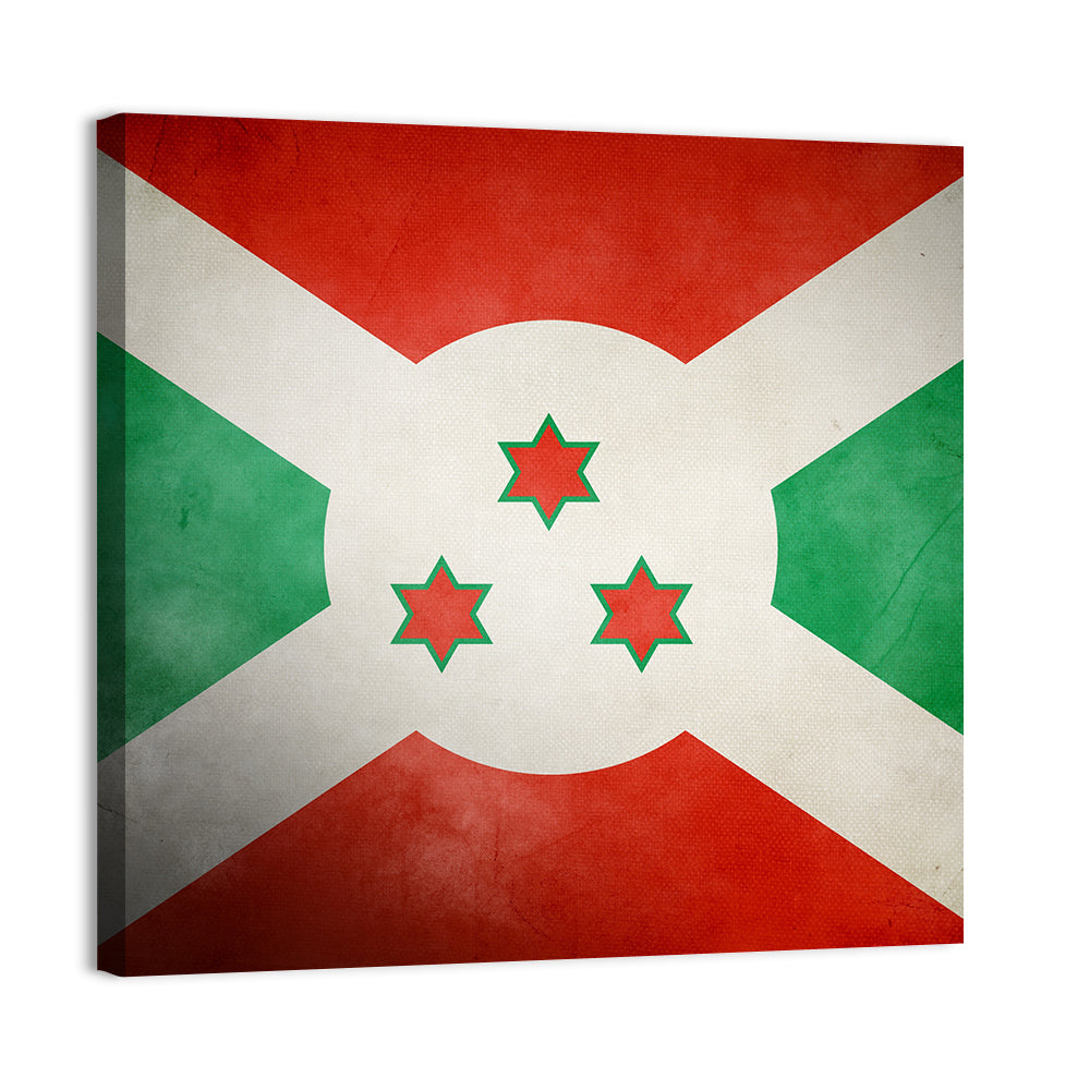 Flag Of Burundi Faso Wall Art