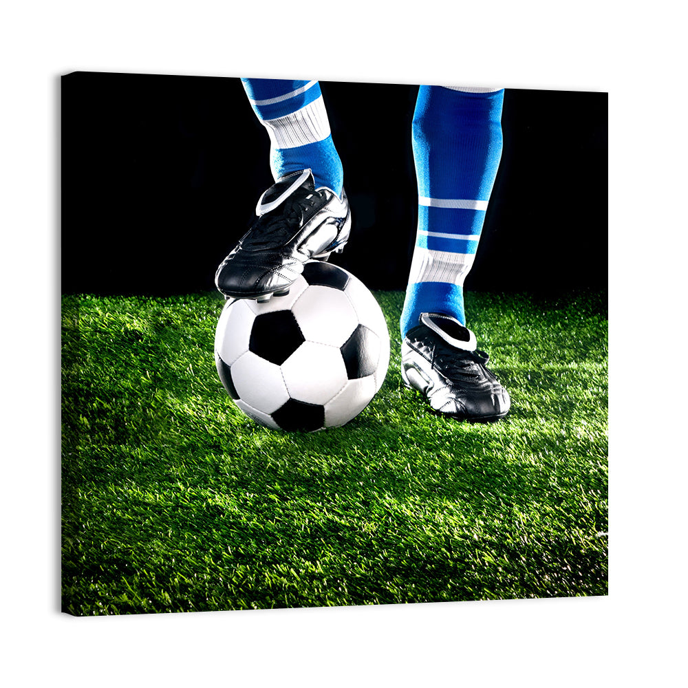 Soccer Ball Underfoot Close-up Wall Art