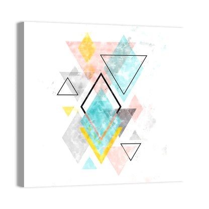 Scandinavian Diamond Geometry Wall Art