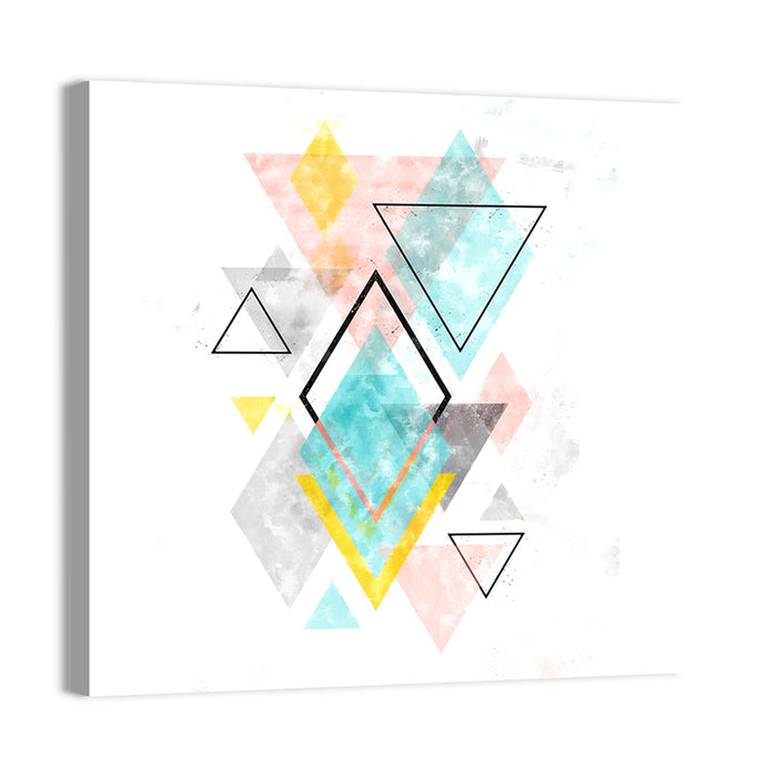 Scandinavian Diamond Geometry Wall Art as a canvas print