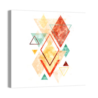 Scandinavian Geometric Diamond Wall Art
