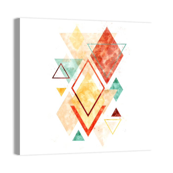 Scandinavian Geometric Diamond Wall Art as a canvas print