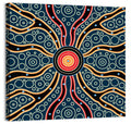 Concentric Dot Sunburst Illustration Wall Art