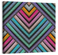 Embroidered Chevron Stripe Pattern Wall Art