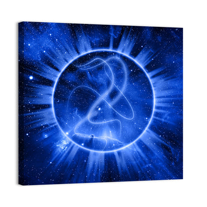 Cosmic Rays Over Blue Nebula Wall Art