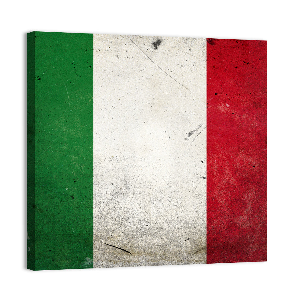 Distressed Italian Flag Wall Art