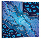 River Flow Vector Painting Wall Art