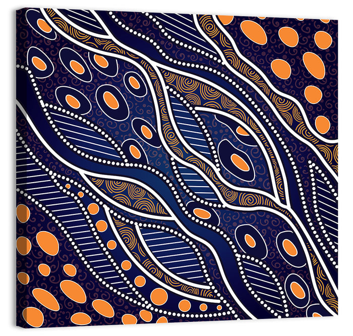 Rhythmic Dot Vector Composition Wall Art as a canvas print