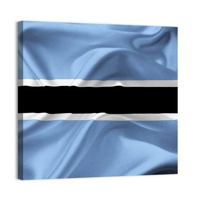 Waving Flag Of Botswana Wall Art