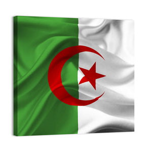 Waving Flag Of Algeria Wall Art