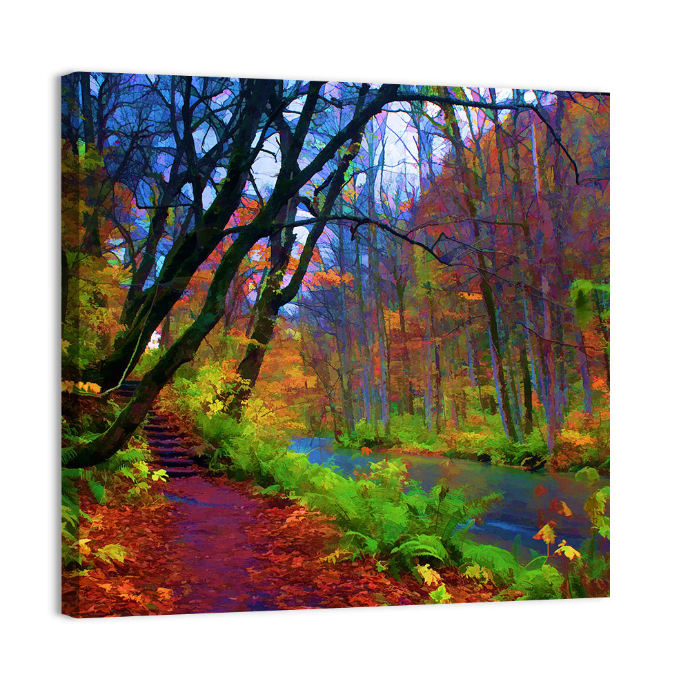 Autumn Along Oirase River Wall Art