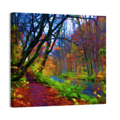 Autumn Along Oirase River Wall Art