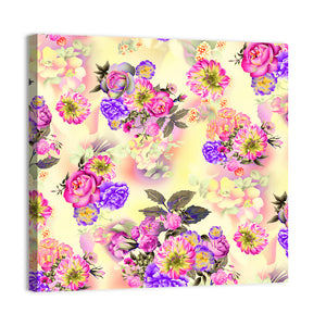 Summer Roses & Iris Flowers Artwork Wall Art