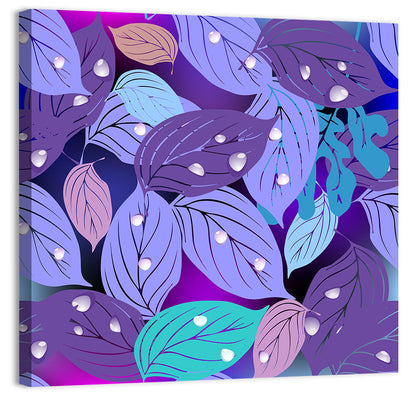 Dewy Leaf Pattern Wall Art