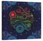 Concentric Floral Dot Illustration Wall Art