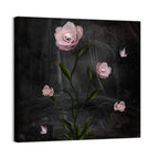 Surreal Pink Roses with Eyes Wall Art