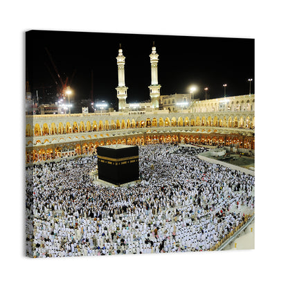 Kaaba Overhead Night View Wall Art
