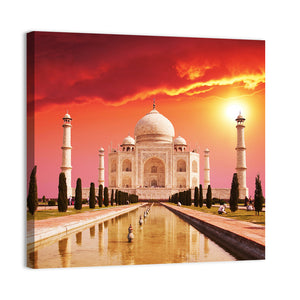 Taj Mahal On Sunrise Wall Art