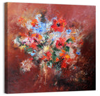 Impasto Poppy Bouquet Wall Art