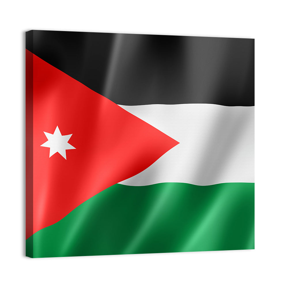 Flag Of Jordan Wall Art