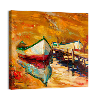 Jetty & Boats Artwork Wall Art