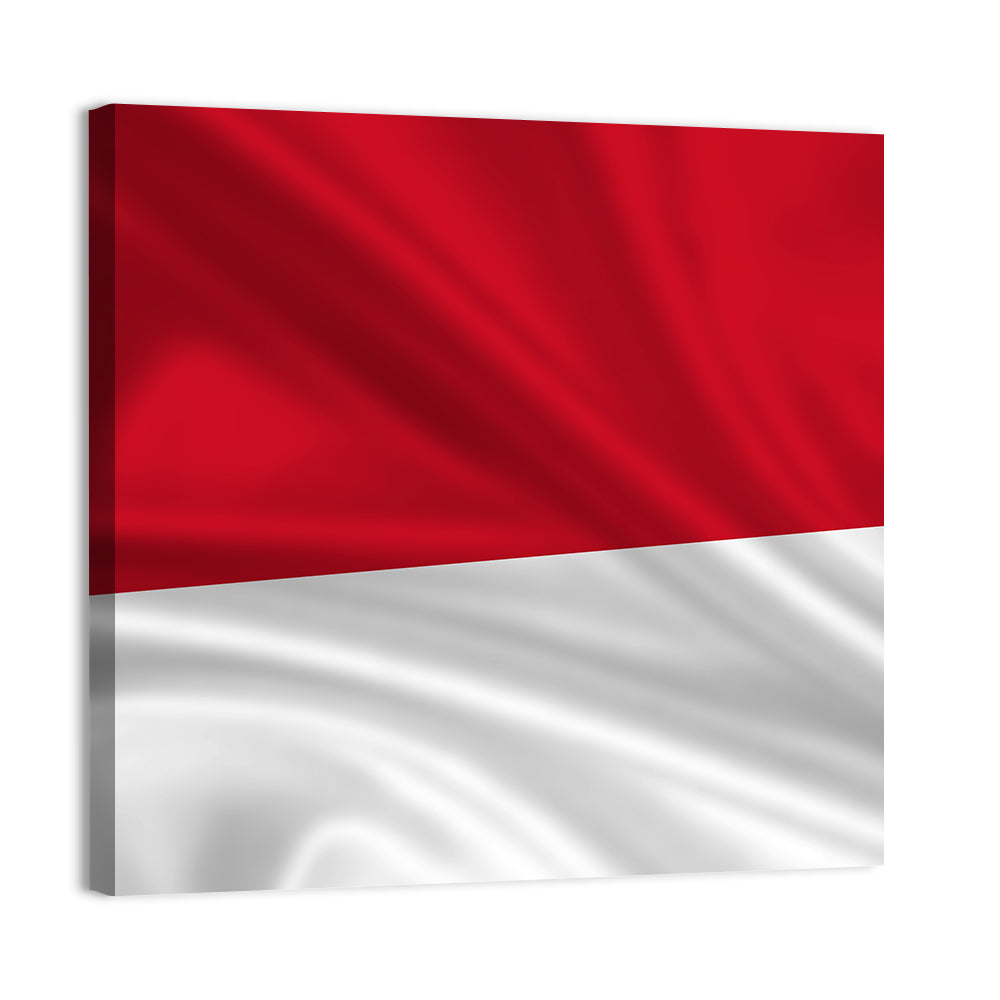 Flag Of Indonesia Monaco Wall Art