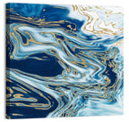 Blue Marble with Gold Veins Wall Art