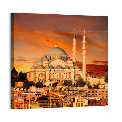 Suleymaniye Mosque at Dusk Wall Art